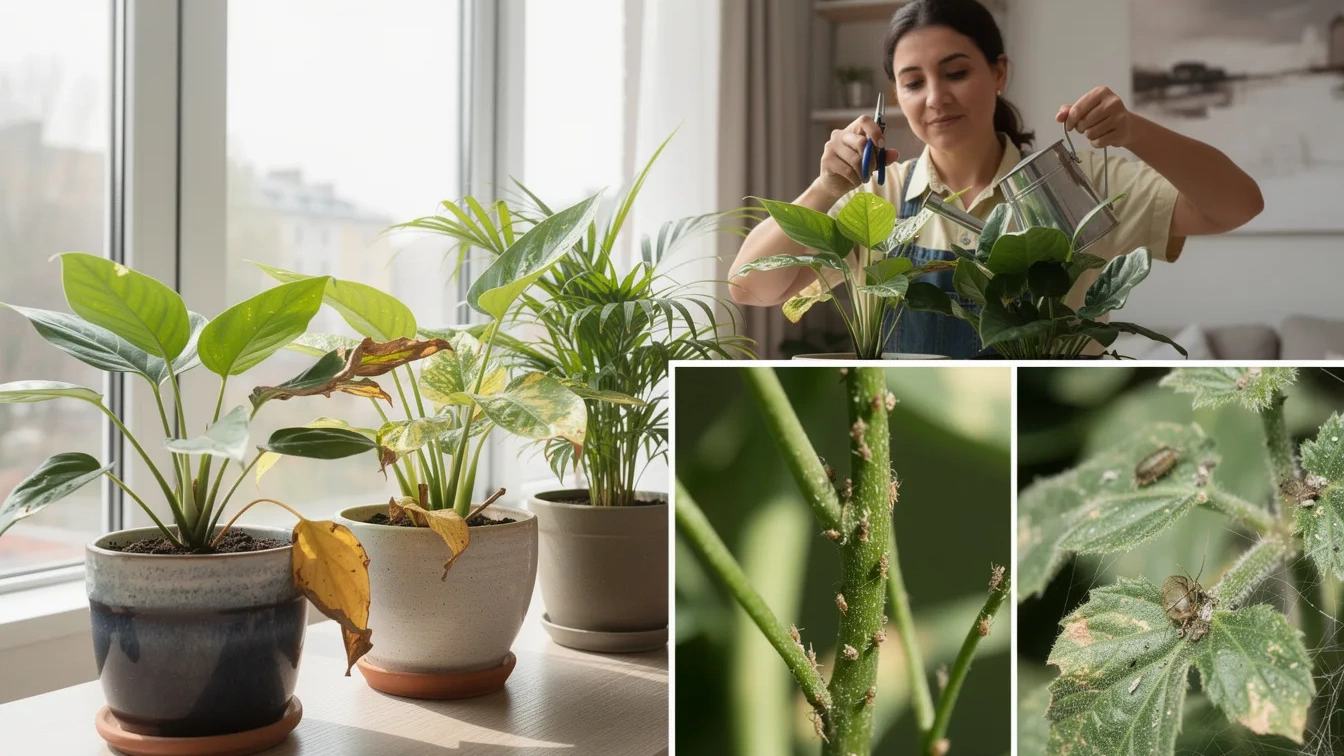 3 errori da evitare nella cura delle piante d’appartamento